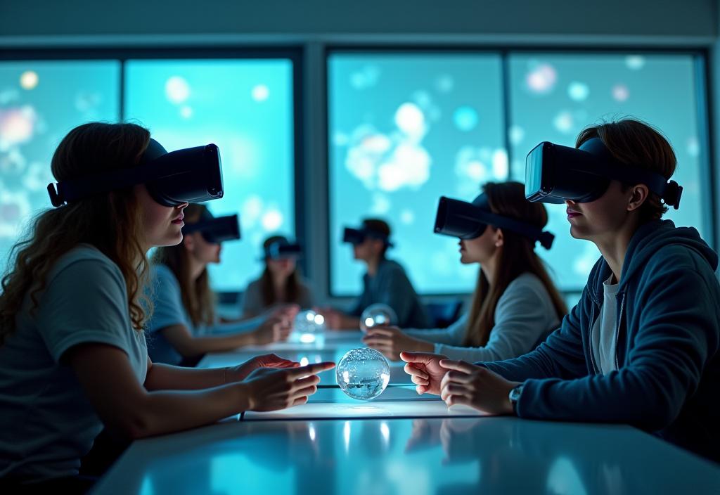 Aula con realidad virtual